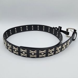 Black Crossbones Studded Belt NWT #2183